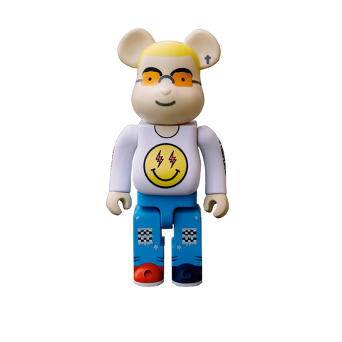 Bearbrick J Balvin 400% & 100% Bearbrick Set White