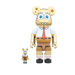 Bearbrick Spongebob Gold Chrome 100% & 400% Set Gold