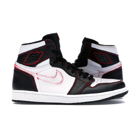 Jordan 1 High Defiant White Black Gym Red