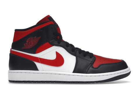 Jordan 1 Mid White Black Red (2022)