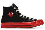 Converse Chuck Taylor CDG Play High Black Red Midsole