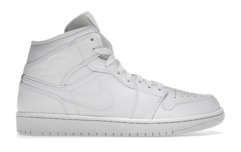 Jordan 1 Mid Triple White