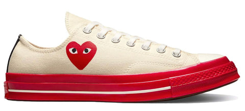 Converse Chuck Taylor CDG Play Low Egret Red Midsole