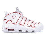 Air More Uptempo White Varsity Red Outline